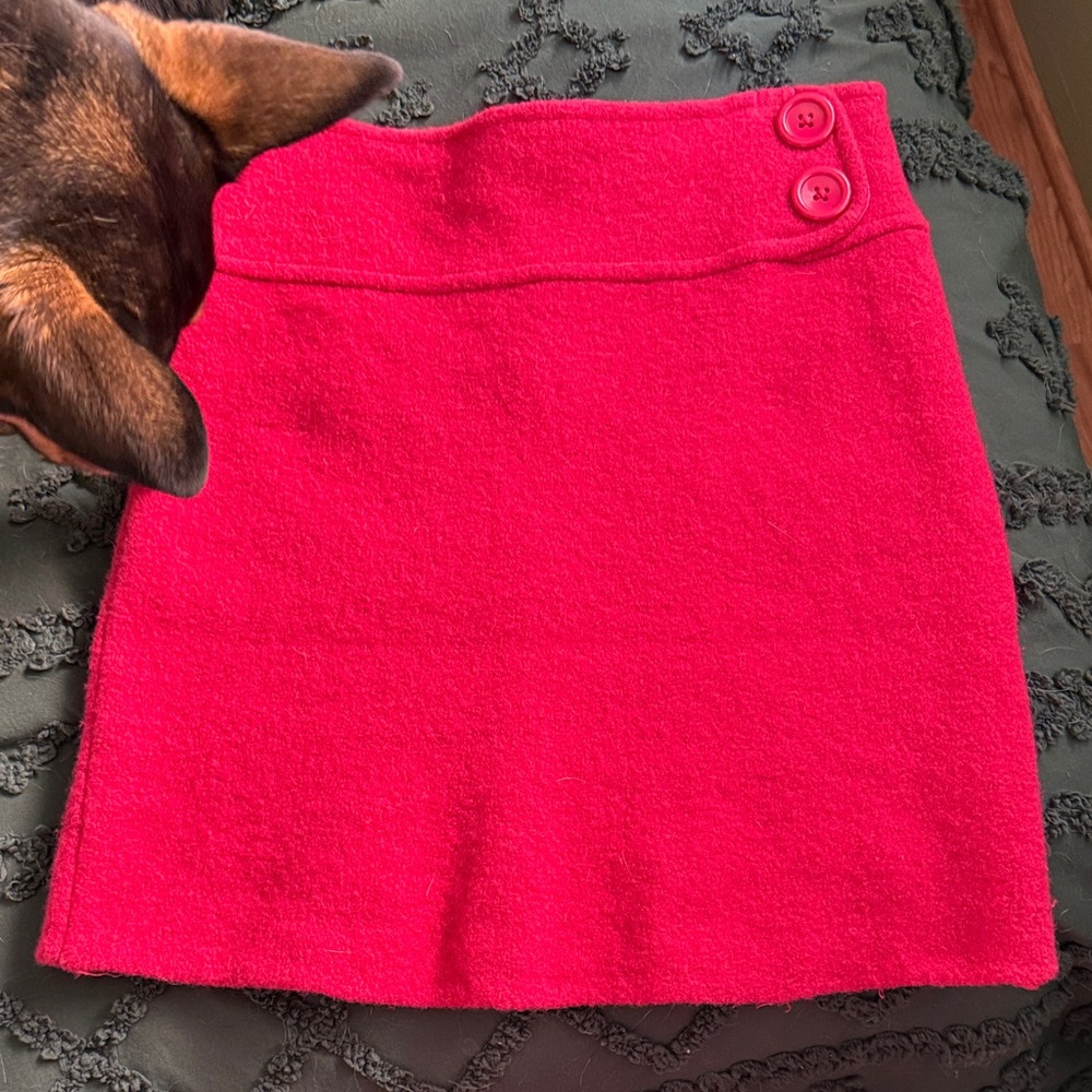 Willi Smith Vibrant Hot Pink Mini Skirt 100% Wool